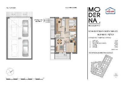 3 pokoje + balkon, 2 miejsca w garażu podziemnym, zamknięte osiedle.
