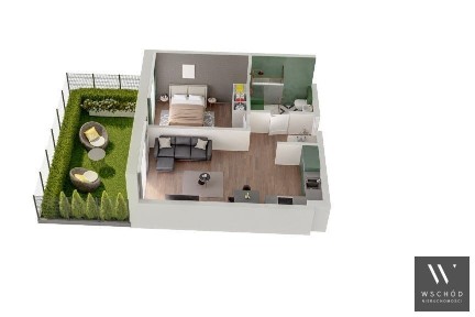 Gotowe 2 pokoje + ogródek 60m2 |Klimatyzacja