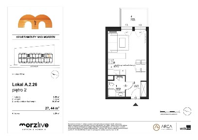 Morzlive | kawalerka przy plaży | 27 m2