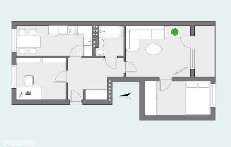 Mieszkanie na sprzeda -Kraków-Dąbie -ul. Na Szaniec - 3 pokoje - 52 m²