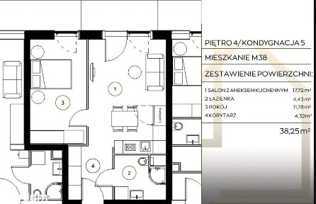 Góra 38m2 | Bez prowizji i PCC | Klima i Winda