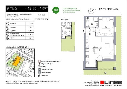 2-pokojowe mieszkanie 41m2 + ogródek