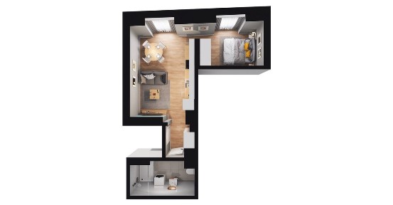 1-pokojowe mieszkanie 34m2 Bezpośrednio