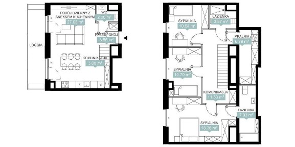 4-pokojowe mieszkanie 105m2 + loggia