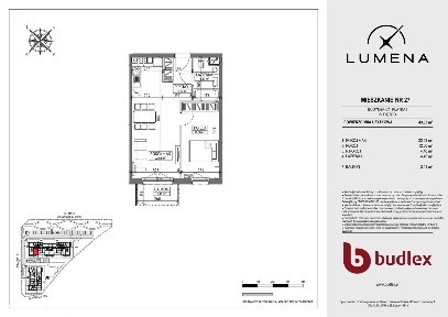 2-pokojowe mieszkanie 44m2 + balkon