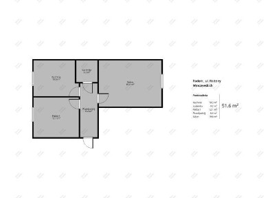 Mieszkanie, 51,67 m², Radom