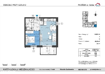 2-pokojowe mieszkanie 40m2 + balkon Bez Prowizji