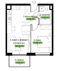 Jasne 2-pokojowe Mieszkanie 38,78m2 + MP