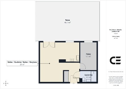 2 pokoje 41 m² | parter | taras 45 m² | garaż |
