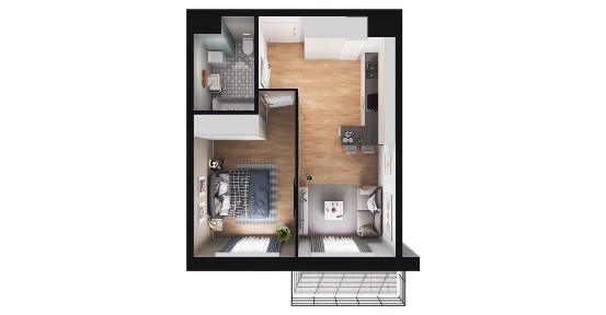 2-pokojowe mieszkanie 36m2 + balkon Bezpośrednio
