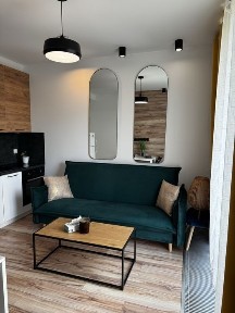 Przytulne M2 na wynajem w Nowym Bloku, Parter + 60m2 Tarasu