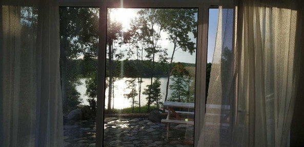 Dom nad jeziorem Dadaj | z linią brzegową | MAZURY