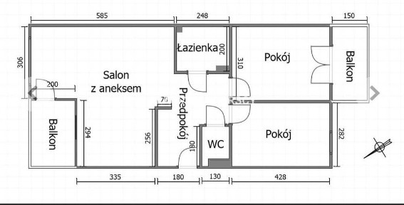 Światło, przestrzeń i komfort - 3 pokoje, 2 balkony | Wieliczka