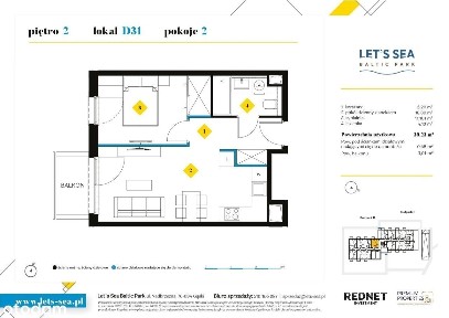 2-pokojowe mieszkanie 39m2 + balkon Bez Prowizji