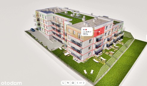 Nowe dwa pokoje z balkonem w nowym bloku z windą o garażem. Do odbioru