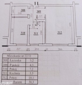 2- pokojowe mieszkanie 38,30m² /Bonin, Poznań