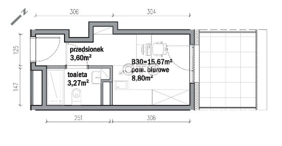 Lokal z tarasem w nowej inwestycji w centrum