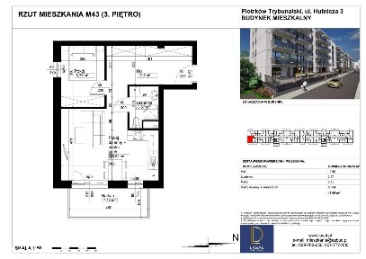 Hutnicza 3 | mieszkanie 2-pok. | 43