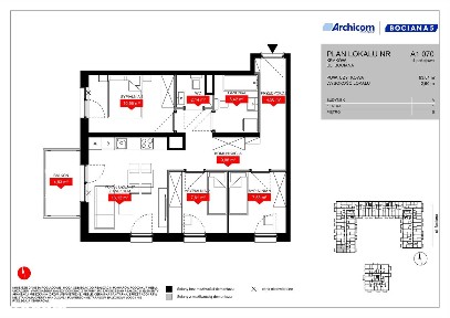 4-pokojowe mieszkanie 63m2 + balkon