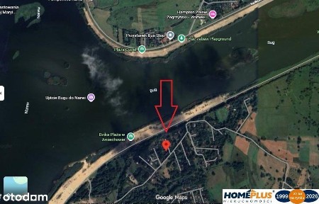 Domek za wałem Bugu przy dzikiej plaży Arciechów