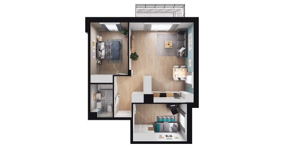 3-pokojowe mieszkanie 60m2 + balkon Bezpośrednio