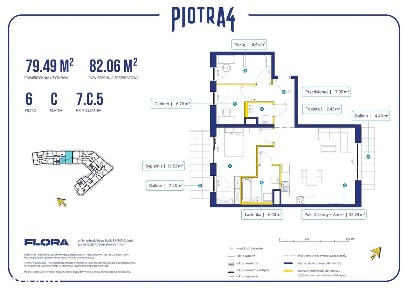 4-pokojowe mieszkanie 79m2 + 2 balkony