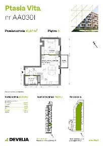 2-pokojowe mieszkanie 41m2 + balkon Bez Prowizji