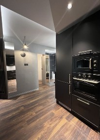 piękne stylowe mieszkanie salon+aneks+sypialnia z ogródkiem