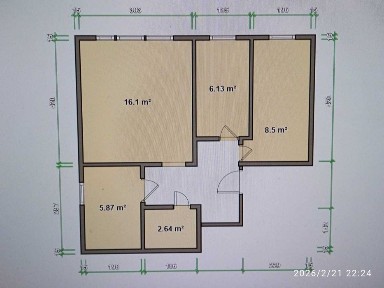 3-pokojowe mieszkanie, 47,18 m, Okrzei 81