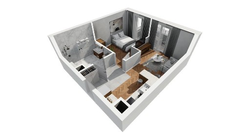 2-pokojowe mieszkanie 40,93 m² | Banacha 12 | Nr 2
