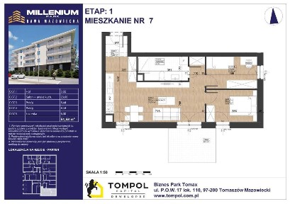 MILLENIUM PARK | nowe mieszkania | 51m2 |3 pokoje | balkon 8,5 m²
