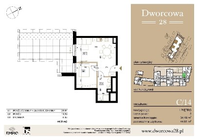 Dworcowa 28| mieszkanie 2-pok. | C/14