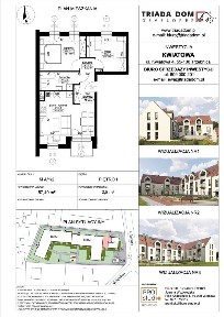 Mieszkanie A/1/1 - 3 pokojowe o powierzchni 63 m2, z balkonem