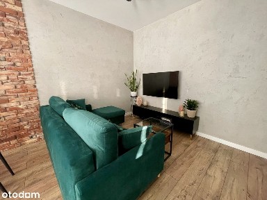 Soft loft z widokiem na panoramę Warszawy