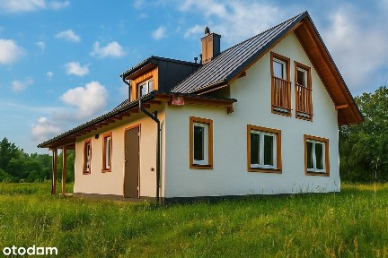 Dom szkieletowy z dużą działką wśród lasów i jezior Szczepkowo k.Iławy