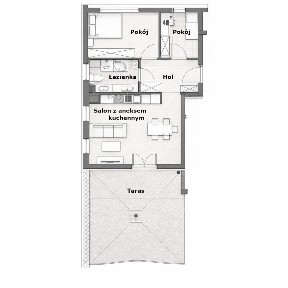 Nowe 3 pokoje z dużym tarasem | Projektant