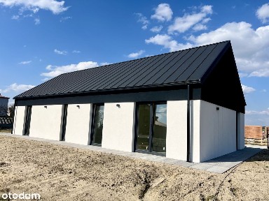 Nowoczesna stodoła | duże przeszklenia | wysoki salon | działka 825 m²