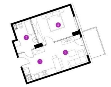 Mieszkanie 2 pokoje | 40.82 m2 | Poznan