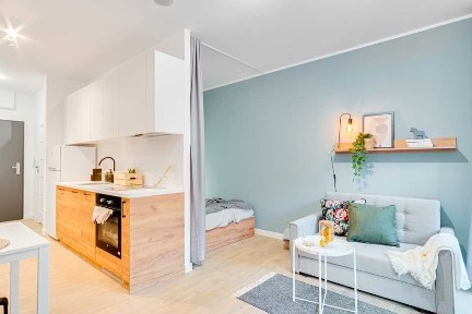 Kawalerka z wnęką sypialną i balkonem/Jaworska/Legnicka/Magnolia/DSW/Strzegomska