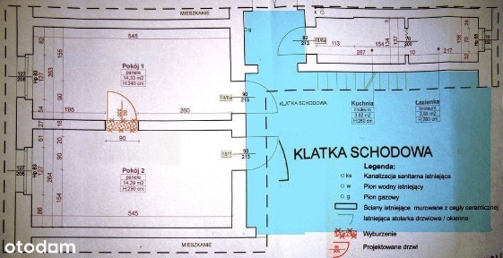 Mazurska, III p., 36,14 m2, 2 pokoje