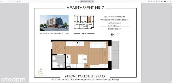 Na start lub wynajem.Zielone Polesie, balkon.Kompaktowa kawalerka FV
