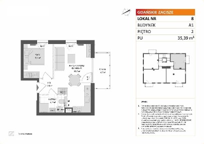 2-pokojowe mieszkanie 38m2 + balkon