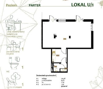 Lokal użytkowy Loretańska centrum 50 mkw