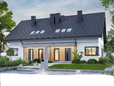 GOTOWY Dom w zabudowie bliźniaczej 137 m², działka 500-550 m²