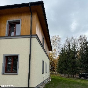 Designerski dom z elewacją z eukaliptusa