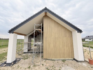 Nowoczesny Nowy Dom parterowy 100m Stodoła Nidek