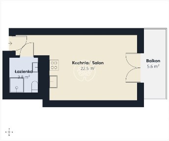 Nowoczesne Studio z Balkonem-Apartamenty Enklawa