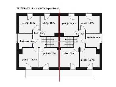 lewy bliźniak - 5 pokoi-123,5m2 działka 500 m2