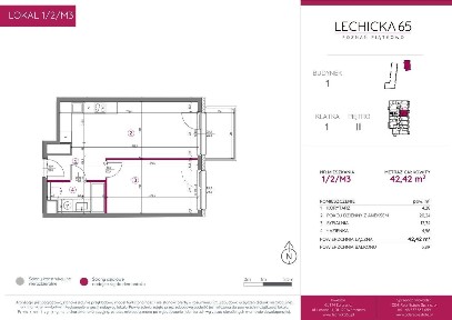 2-pokojowe mieszkanie 42m2 + balkon Bezpośrednio