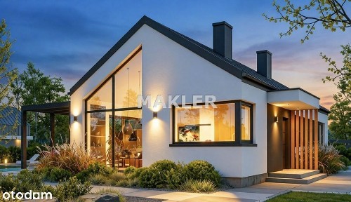Nowy dom wolnostojący w Cielu | 92,44 m² | działk